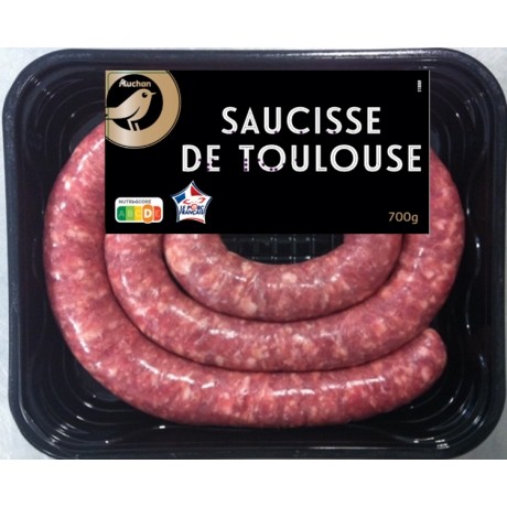 - Saucisse de Toulouse roulée Auchan Gourmet