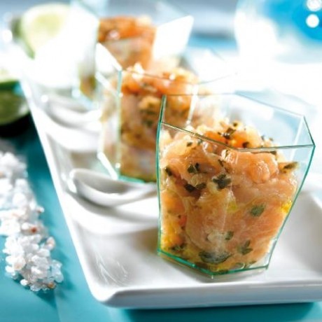 - Verrines saumon Recette citron/persil