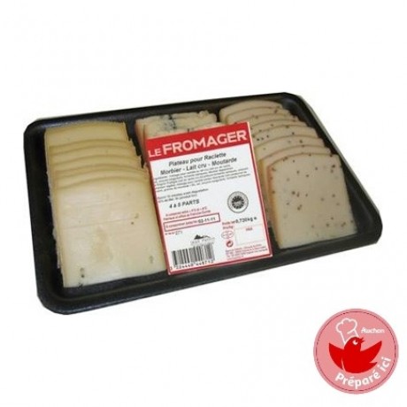 - Plateau pour raclette Morbier, lait cru, moutarde