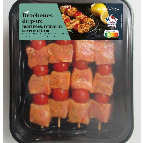 - Brochettes de porc romarin citron Auchan Gourmet