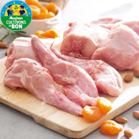 - Lapin entier découpé avec tête et foie Filière responsable Auchan