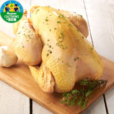 - Poulet fermier jaune de Lyré Label Rouge Auchan Cultivons le bon