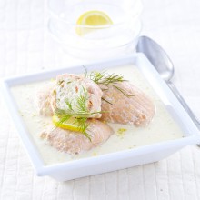 Paupiettes au saumon sauce beurre citron
