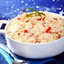 Salade de riz au surimi saveur crabe