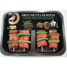 - Brochettes de boeuf Saveur poivre vert Auchan Gourmet