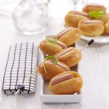 Mini hot dogs de volaille cocktail