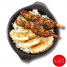 - Sushi gourmet - Brochettes de poulet yakitori et ses gyozas