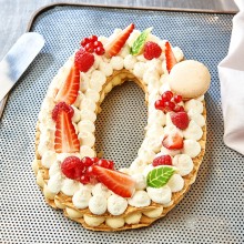 - Chiffre 0 Number cake Millefeuille