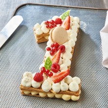 - Chiffre 1 Number cake Millefeuille