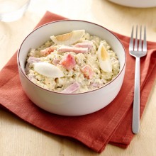 Salade de pâtes perles au jambon et à l'oeuf