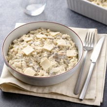 Risotto de champignons de Paris et parmesan
