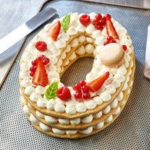 - Chiffre 0 Number cake fruits rouges