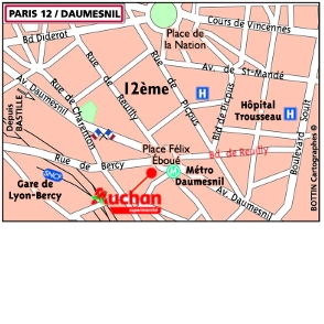 Plan d'accès AUCHAN SUPER DAUMESNIL
