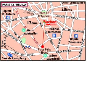 Plan d'accès AUCHAN SUPER REUILLY