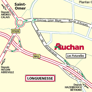 Plan d'accès ST OMER