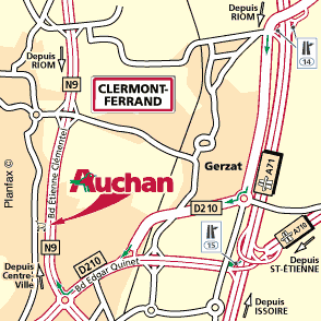 Plan d'accès CLERMONT-FERRAND