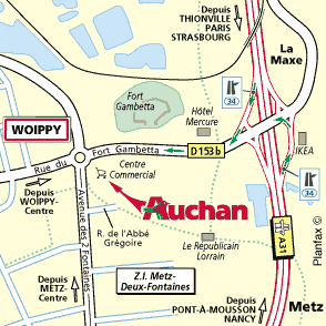 Plan d'accès METZ WOIPPY