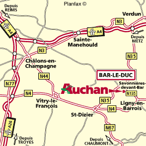 Plan d'accès BAR LE DUC
