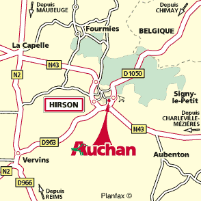 Plan d'accès HIRSON