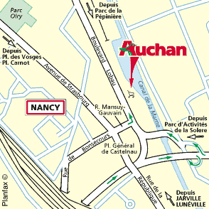 Plan d'accès NANCY LOBAU