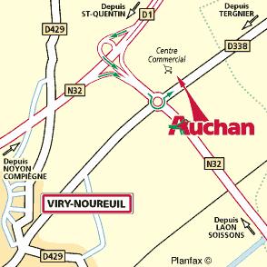 Plan d'accès VIRY NOUREUIL