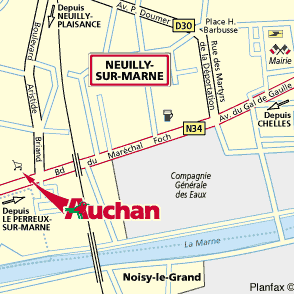 Plan d'accès NEUILLY SUR MARNE