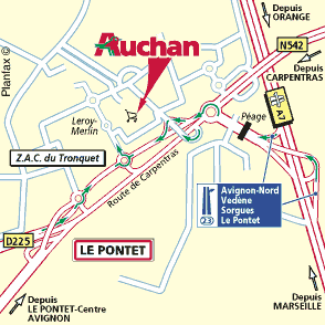 Plan d'accès AVIGNON NORD LE PONTET