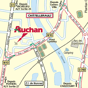 Plan d'accès CHATELLERAULT