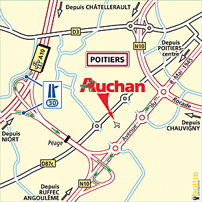 Plan d'accès POITIERS SUD