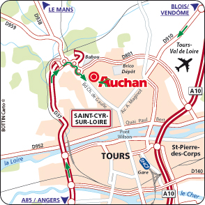 Plan d'accès TOURS SAINT-CYR / LOIRE