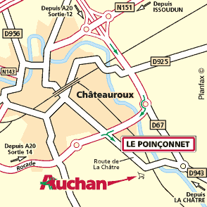 Plan d'accès CHATEAUROUX