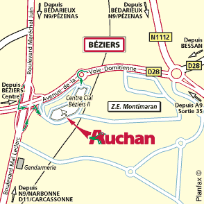 Plan d'accès BEZIERS