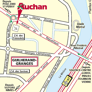 Plan d'accès GUILHERAND-GRANGES