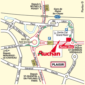 Plan d'accès PLAISIR