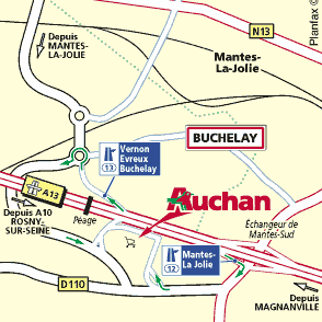 Plan d'accès MANTES