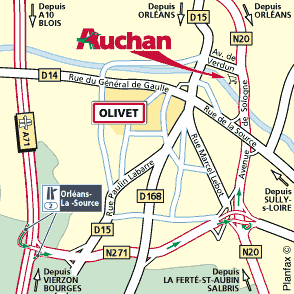 Plan d'accès OLIVET