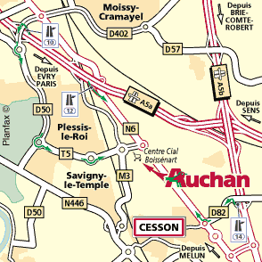 Plan d'accès MELUN SENART