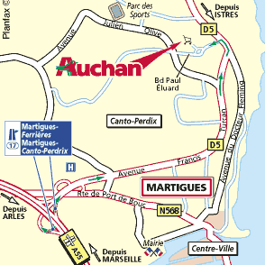 Plan d'accès MARTIGUES