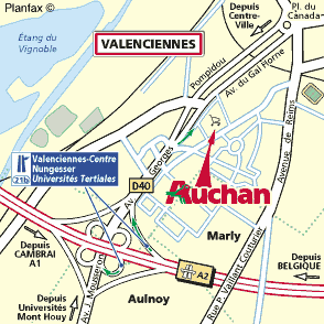 Plan d'accès VALENCIENNES