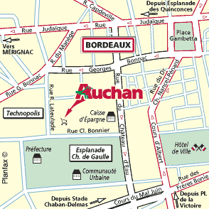 Plan d'accès BORDEAUX MERIADECK