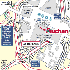 Plan d'accès LA DEFENSE