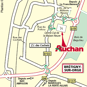 Plan d'accès BRETIGNY