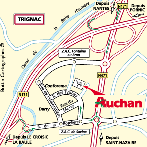 Plan d'accès TRIGNAC ST NAZAIRE