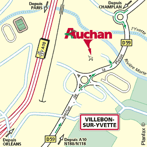 Plan d'accès VILLEBON/YVETTE