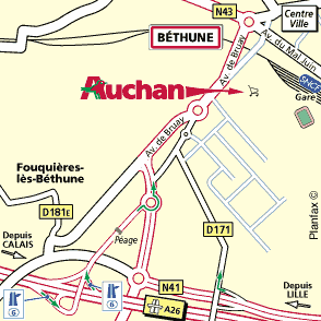 Plan d'accès BETHUNE