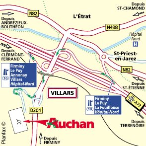 Plan d'accès VILLARS PORTE DU FOREZ