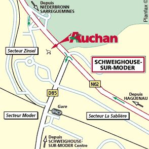 Plan d'accès SCHWEIGHOUSE SUR MODER