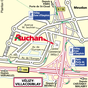 Plan d'accès VELIZY