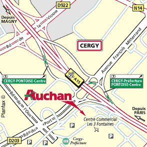 Plan d'accès CERGY