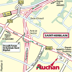 Plan d'accès NANTES ST HERBLAIN